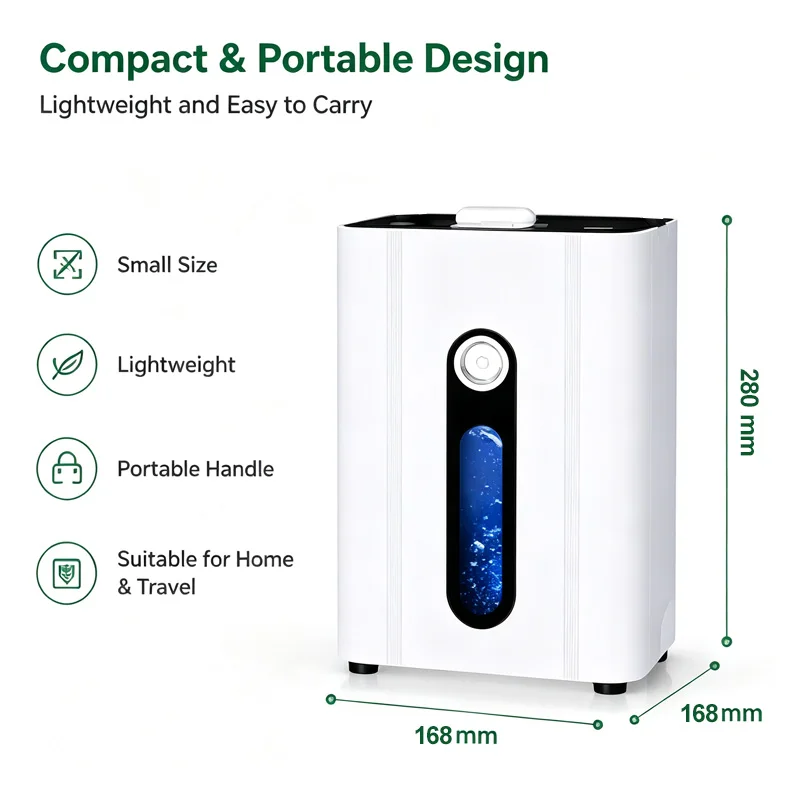 150ml/min Oxyhydrogen Generator Pure H2 Inhalation Device 99.98% Purity SPE PEM Hydrogen Inhaler Home Wellness CE/FCC/RoHS