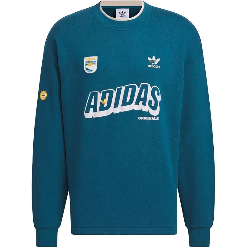 سويت شيرت كاجوال بقلنسوة كلاسيكي مطبوع للرجال من Adidas Original Trefoil IN0974