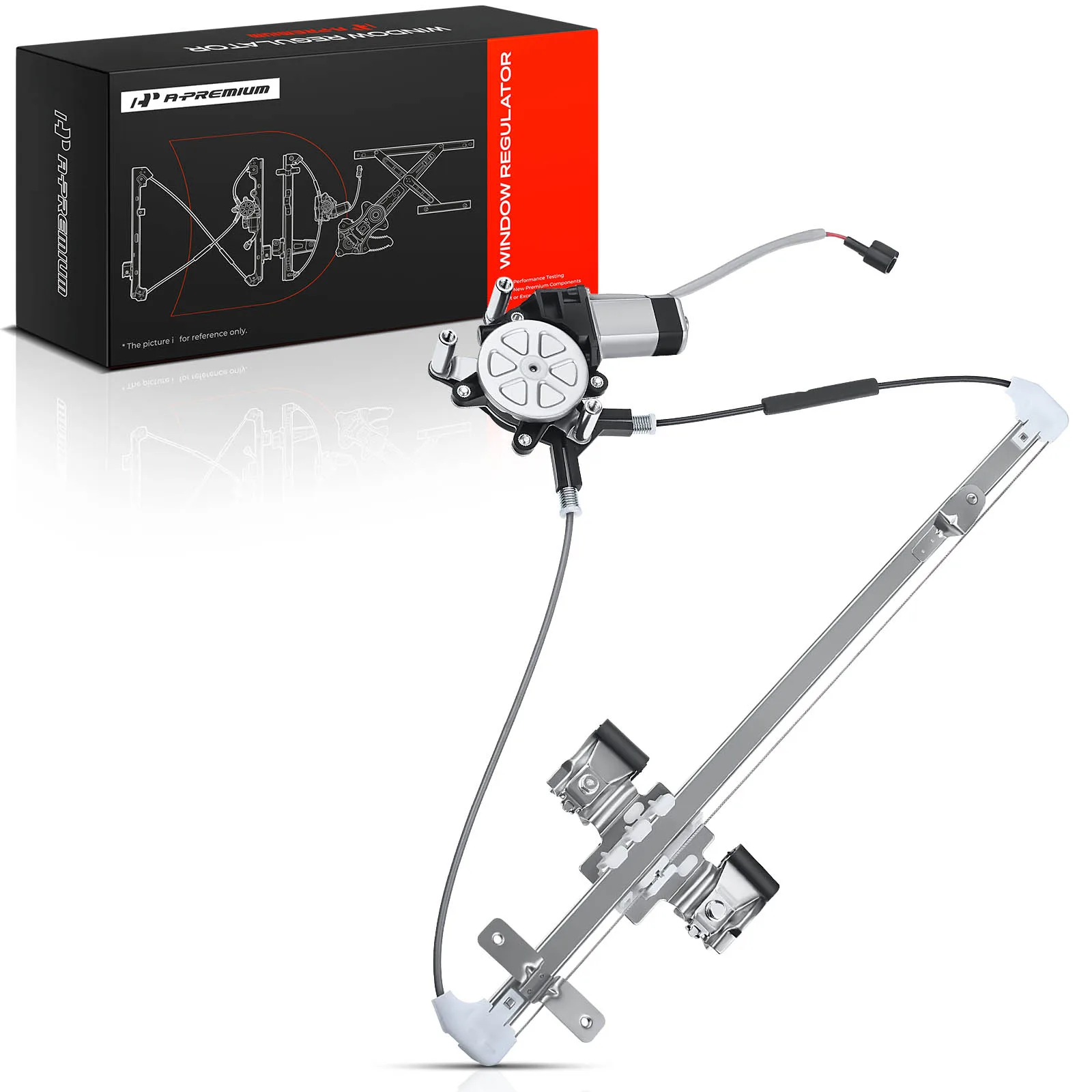 A-Premium Rear Passenger Side Power Window Regulator with Motor for Ram Dakota 2011 Dodge Dakota 2005-2010 Mitsubishi Raider