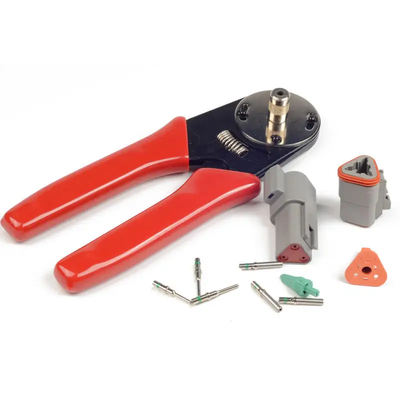 

Deutsch Closed Barrel Crimper D-Sub DT Solid Barrel Contact Circular Connector Contacts Crimping Tool 20-16 AWG Ratchet Pliers