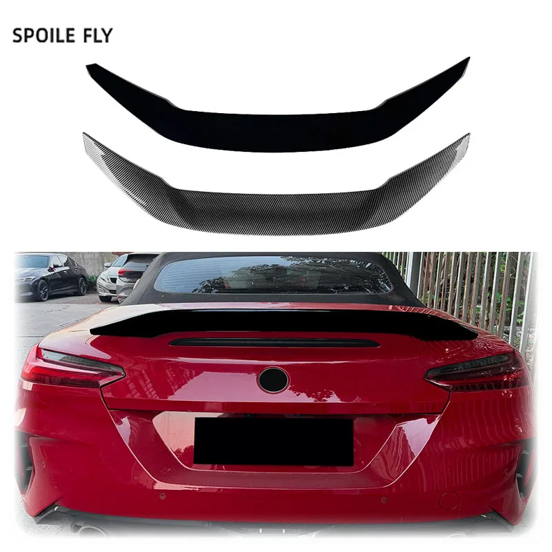 2019 To 2025 For BMW Z4 G29 Rear Big Spoiler Wing Lip High Quality ABS Gloss Black Carbon Fiber Look Body Kit Cover