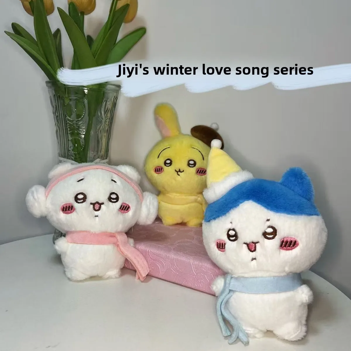 

jiyi Winter Plush Pendant Cute Doll Hachiware Usagi School Bag Pendant Gift Keychain Toy Doll Plush Toy Friend Gift
