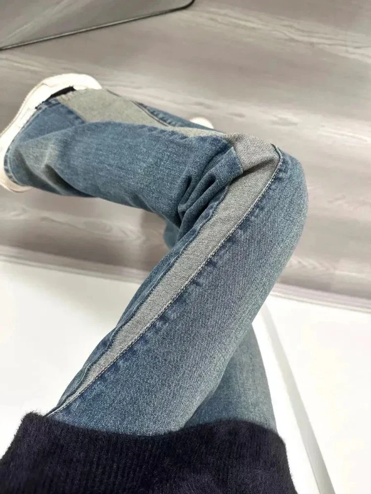 Flare กางเกงยีนส์ผู้หญิงเซ็กซี่ Paneled ความงามฤดูร้อน Lady Vintage กางเกงเอวสูง Feminino All-match เกาหลีสไตล์เรียบง่ายทุกวัน