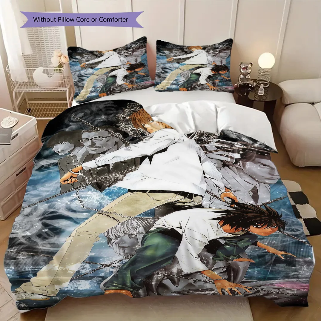 Death Note Poster Duvet Cover | King, Queen, Full, Twin, Anime Cartoon Bedding Set Gift LXRa26