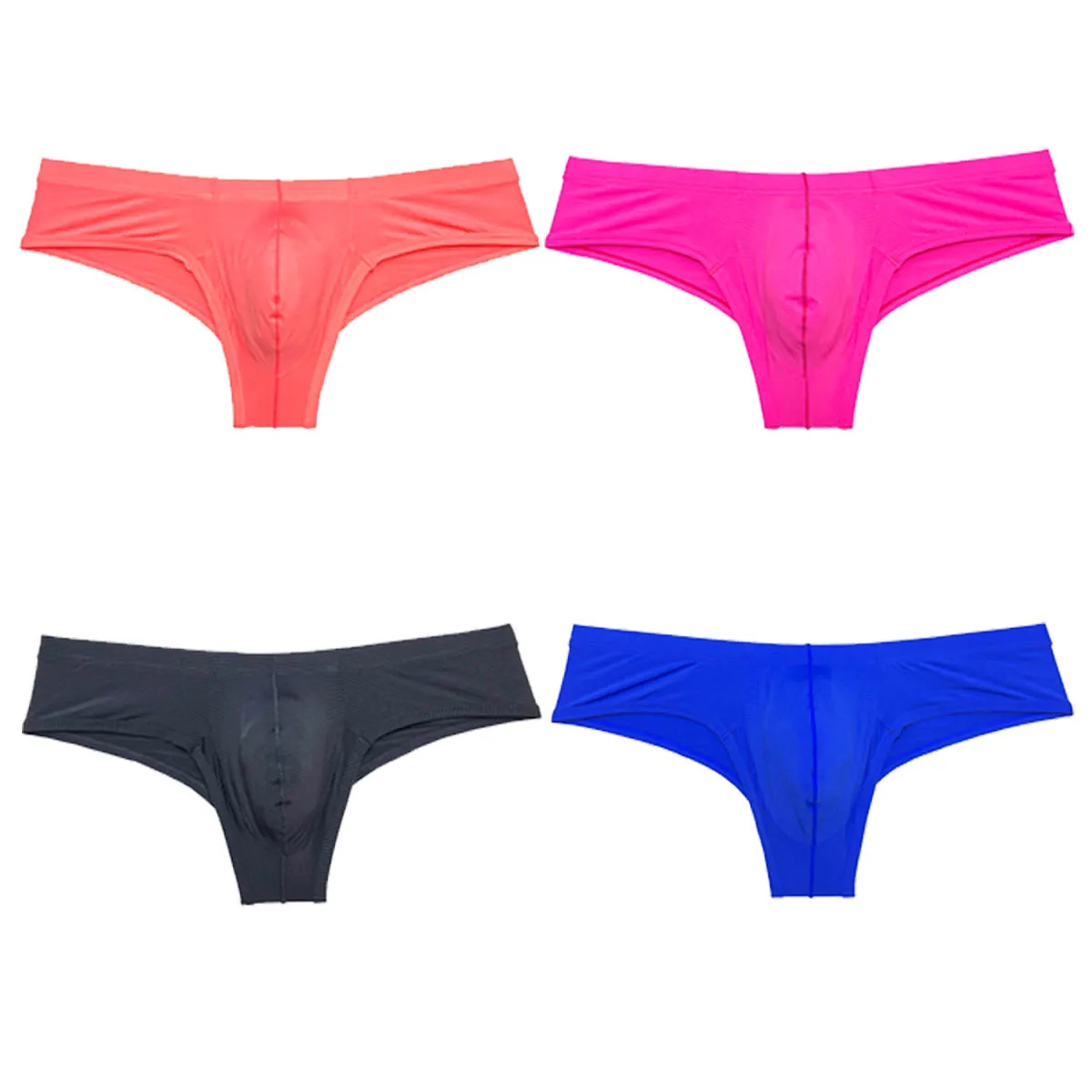 

Men Soft Half Hip Briefs Mini Boxers Tangas Underwear Elastic Ultrathin Low Rise Thongs Pouch Bikini Panties Comfortable Sissy