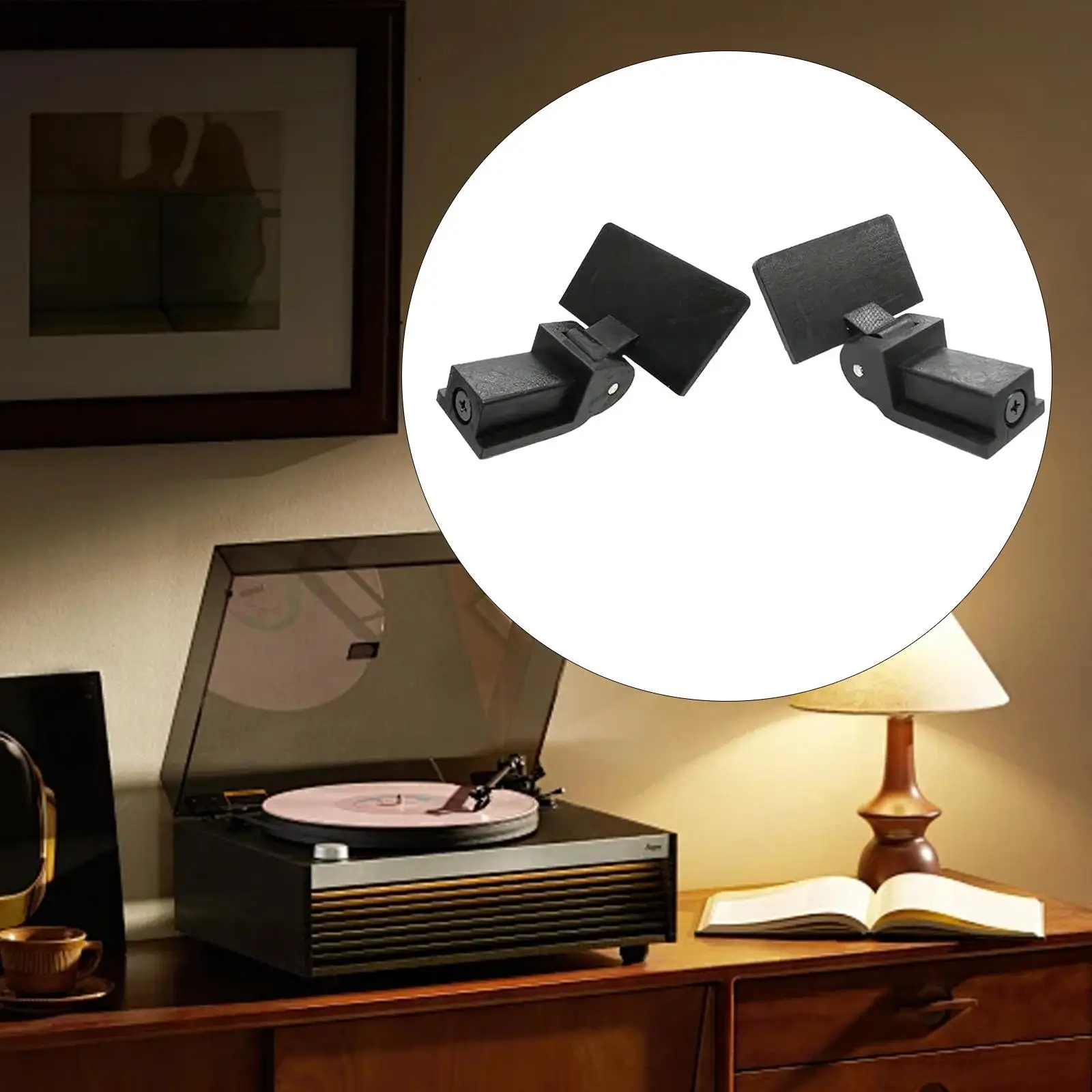 

2 Pieces Dust Cover Hinge Turntable Parts for At- At-lp120 At-lp60x