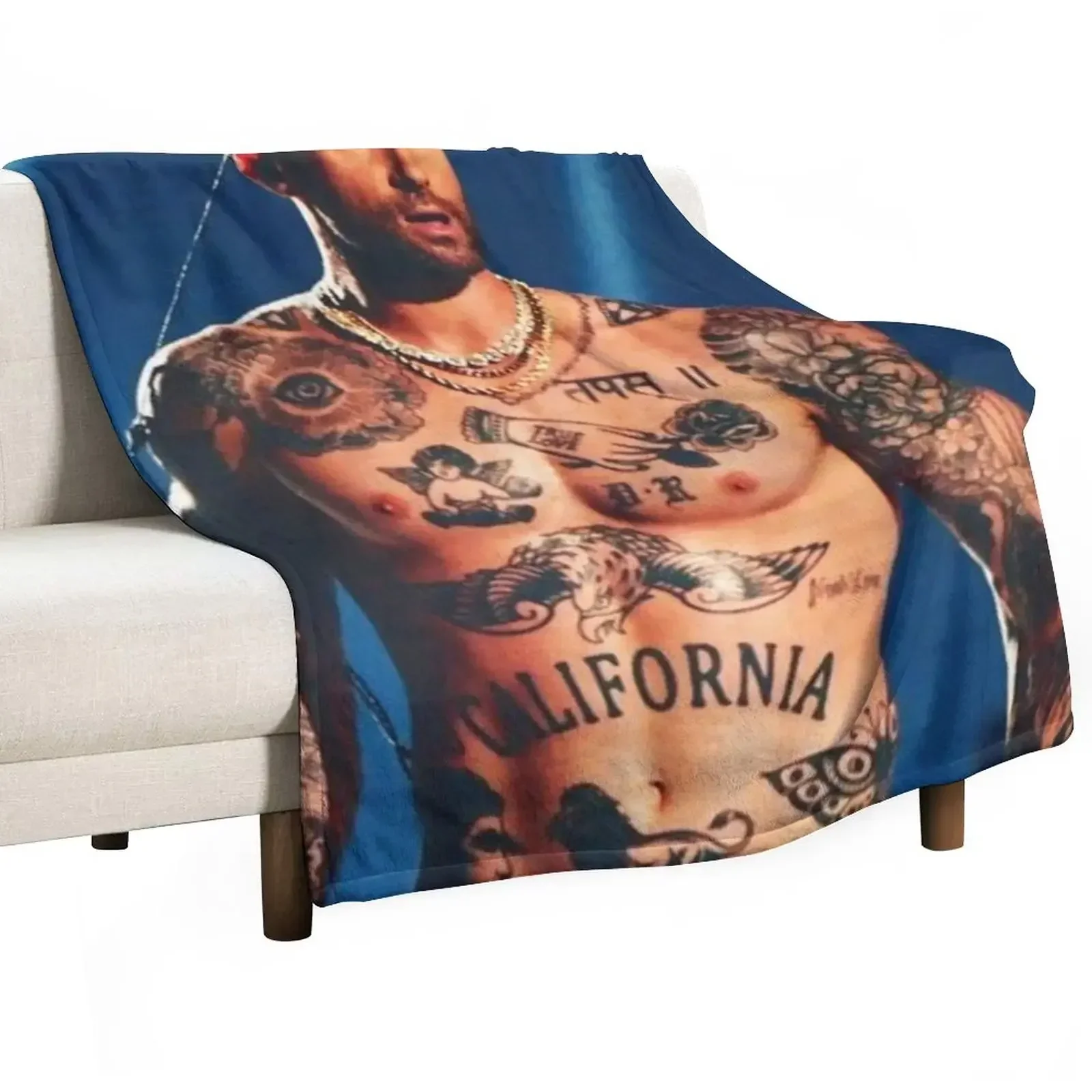 

adam levine Throw Blanket Extra Large Throw Soft Plush Plaid Summer Blankets