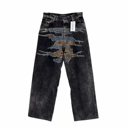 2024 Brand New Classic Embroidered Denim Zipper Fit Y Project PANT Jeans Cotton Denim Pants Comfort Casual Jeans #786