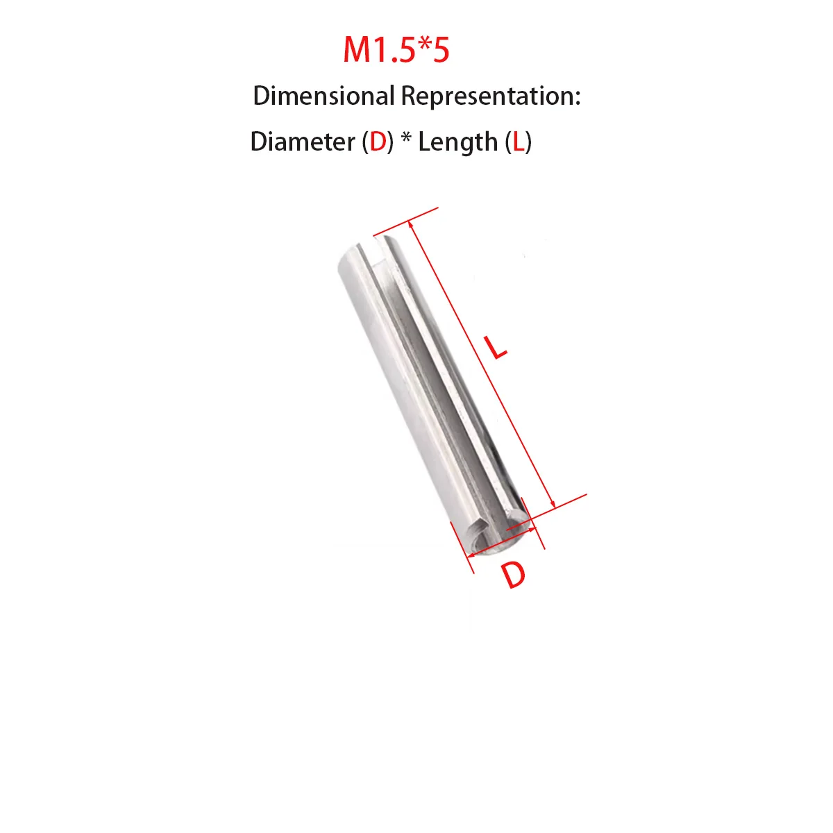 

304 Stainless Steel Open Spring Pin/Cylindrical Hollow Positioning Pin M1.5-M5