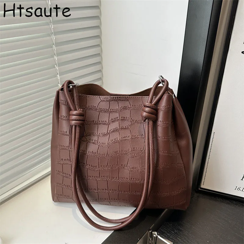 

Модная квадратная сумка из искусственной кожи, женская сумка через плечо в стиле ведра, высококачественные женские сумки на плечо, практичная и роскошная сумка-хобо