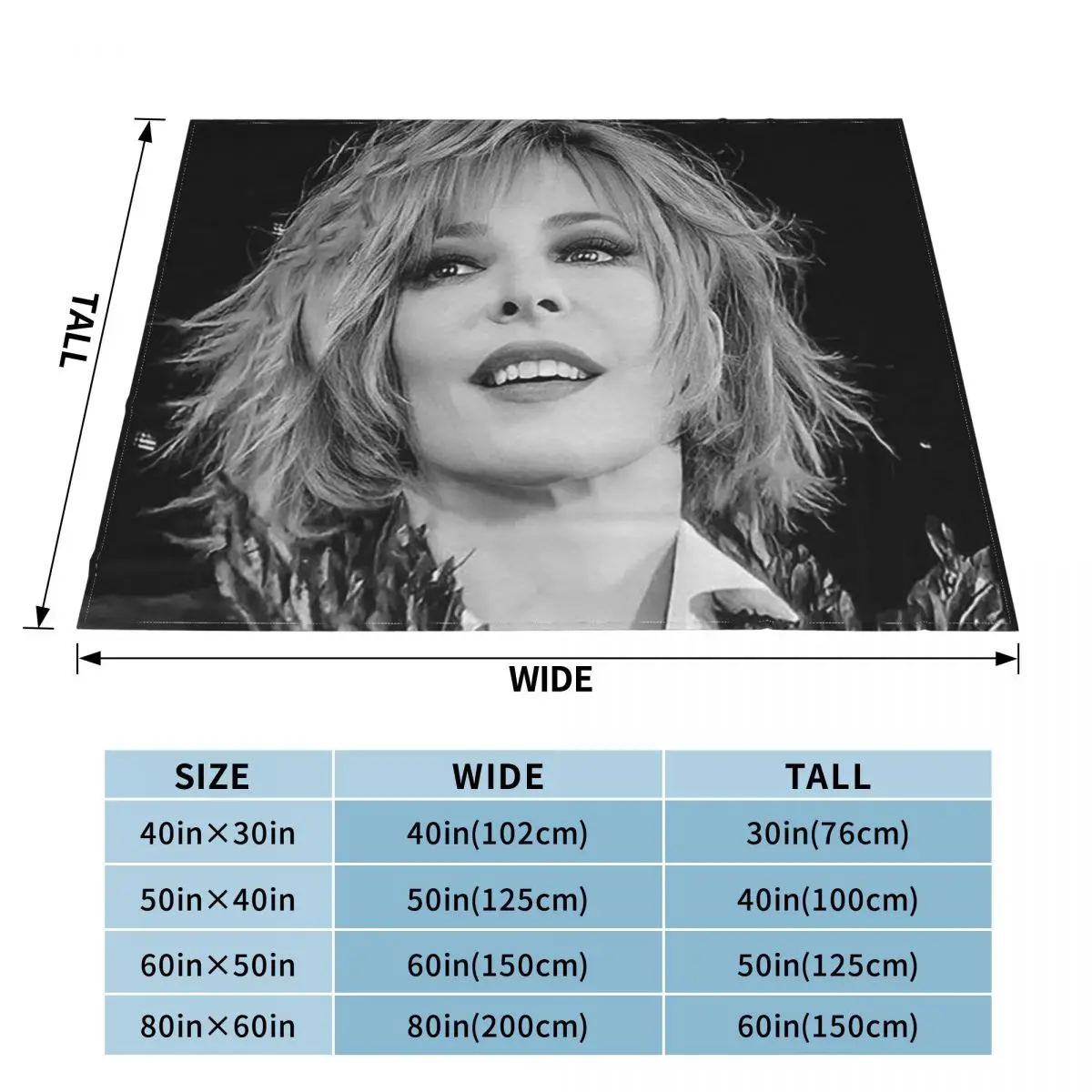 Mylene Farmer Personalized French Singer Blanket Soft Warm Flannel Throw Blanket Bedspread for Bed Living room Picnic Home Couch