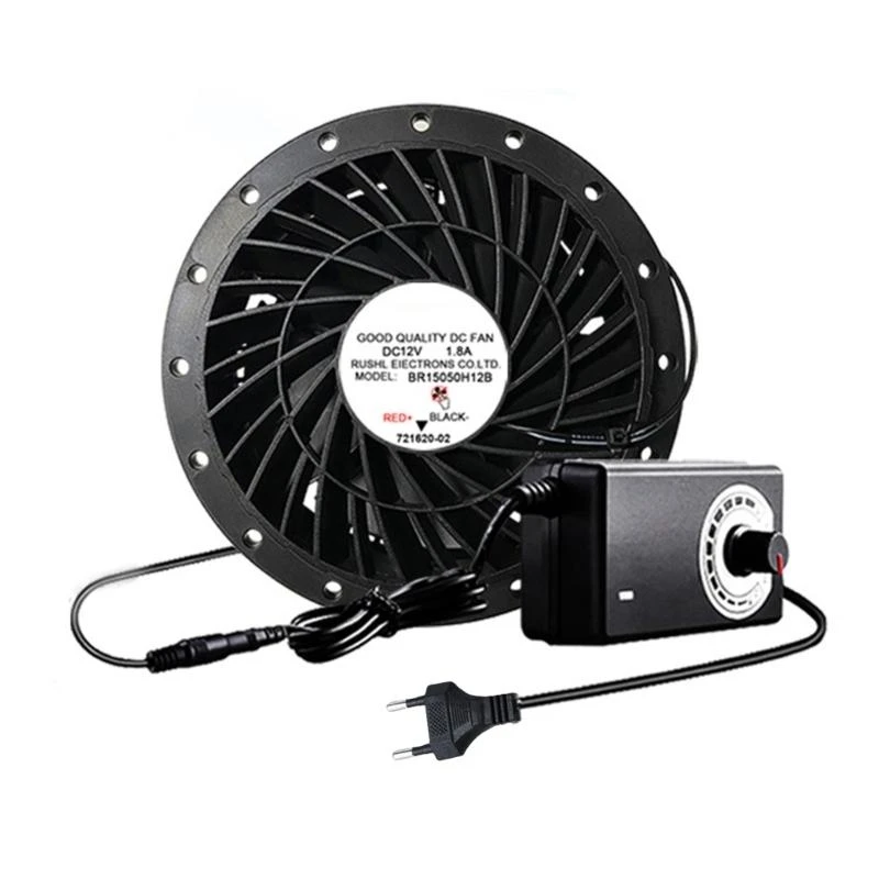 

5asd Adjustable Speed Ventilation Fan Set Exhaust Fan For DIY Air Cooling Solution