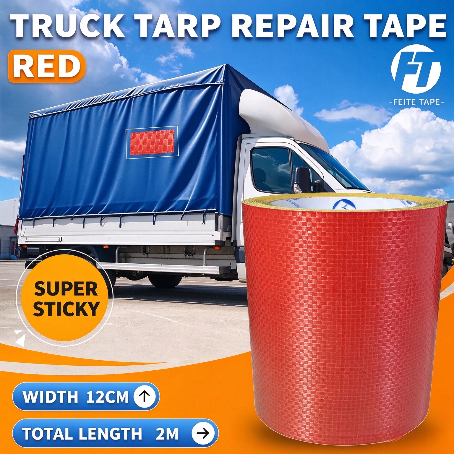 12cm x 2m Heavy Duty Waterproof Repair Tape for Tent Fabric Camping Gear Tarp Outdoor Equipment Tear Resistant Adhesive Patch