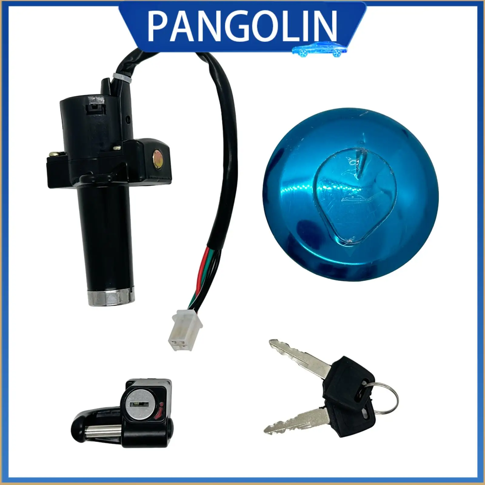 

Замок зажигания PANGOLIN, замок сиденья и комплект замка топливного бака с ключами черного и серебристого цвета для Italika DM150 Sport DM200