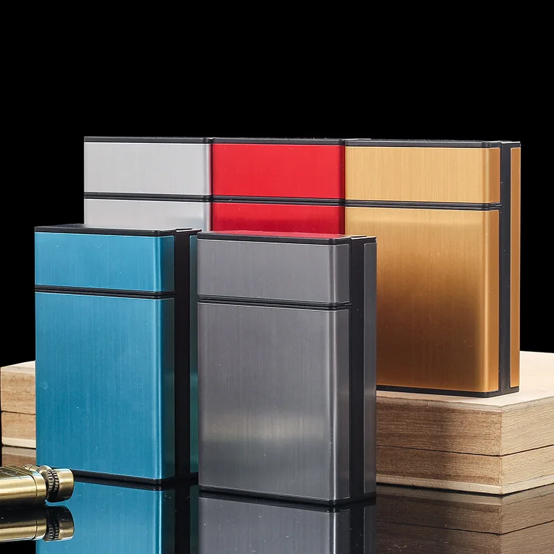2027 Pull Down Pop-up Lid with 32 Cigarettes in A Large Capacity Automatic Portable Anti Pressure Medium Thin 6.5 Cigarette Box