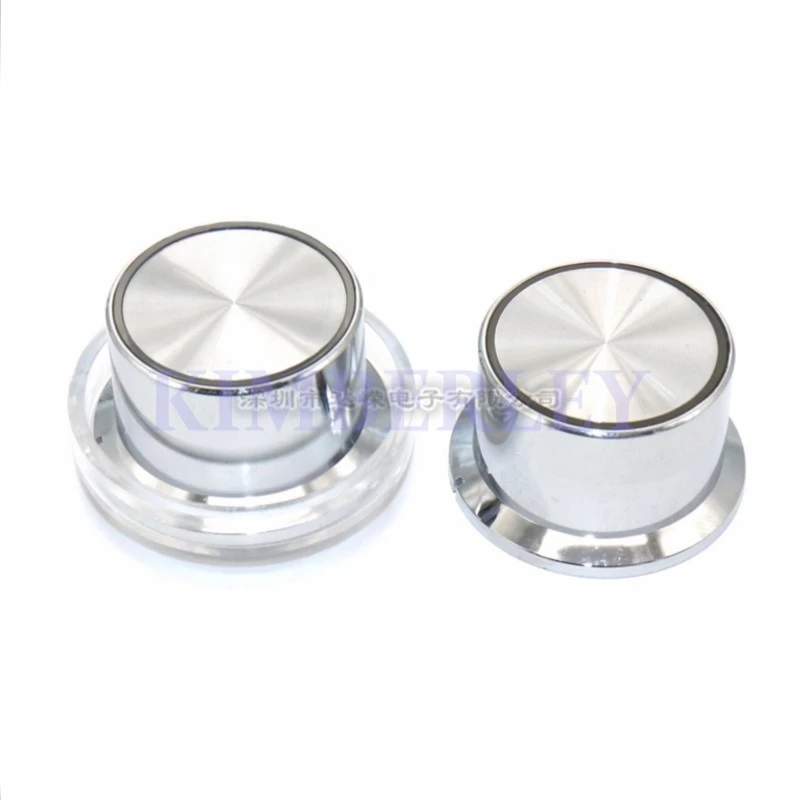 1 Piece 40MM Electroplated Knob Cap Potentiometer Knob Cap Silver Plastic Knob Cap Light Guide Knob Cap two-piece Set