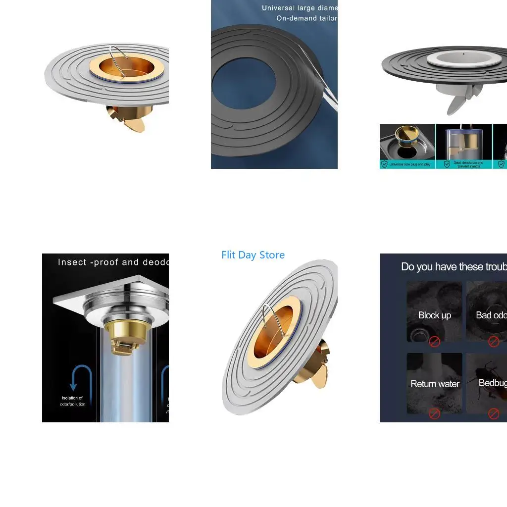 F92C Efficient Not Backflow Shower Drain Plug Sink Accessory Simple Installation