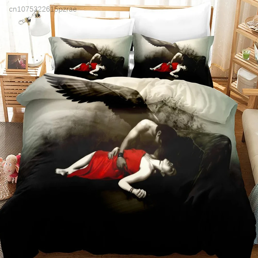 Angel Bedding Set For Bedroom Soft Modern Bedspreads Comefortable Kids Duvet Cover Quilt Cover And Pillowcase