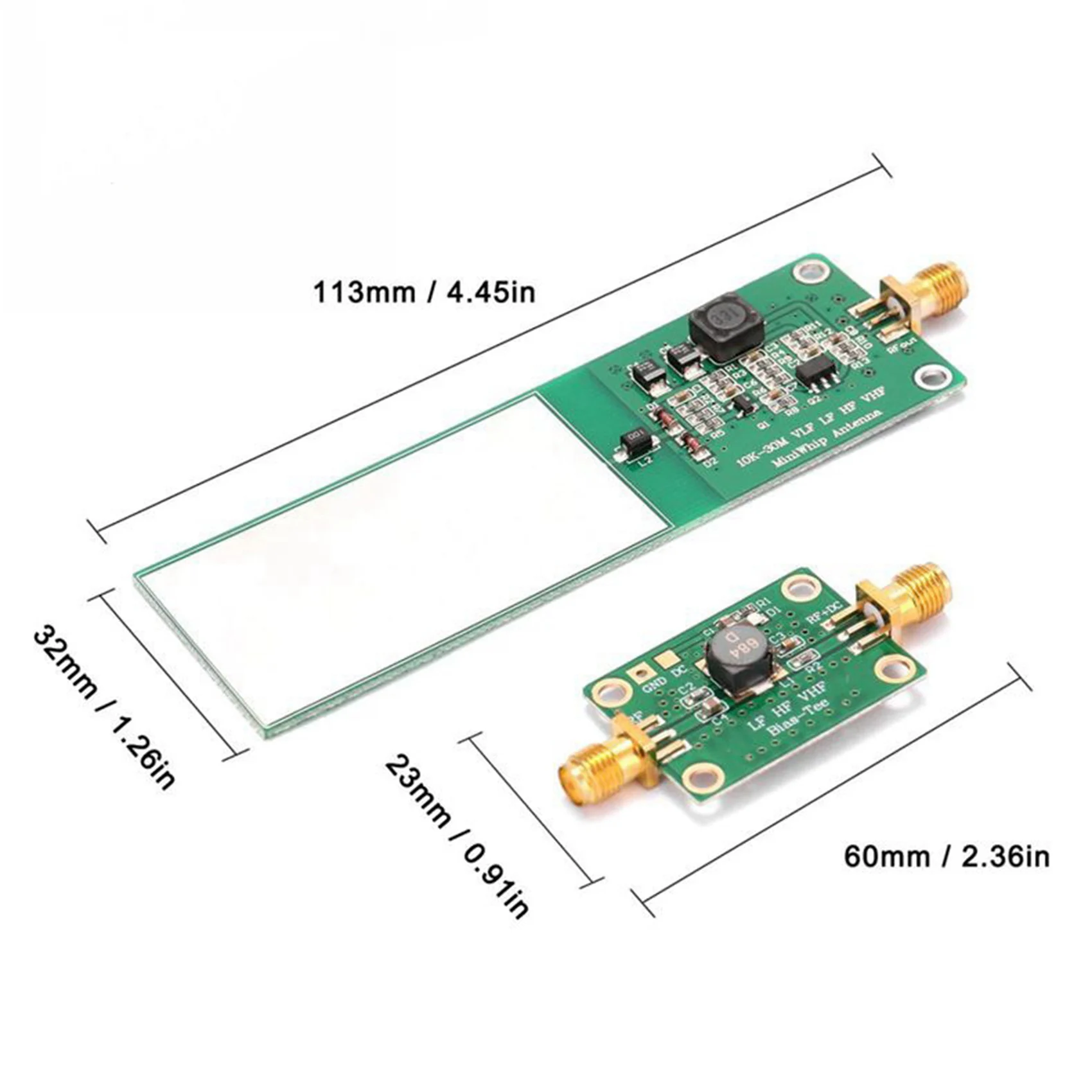 Antenne active SDR à ondes moyennes et courtes, récepteur électrique RTL SDR, composants électroniques, mini fouet