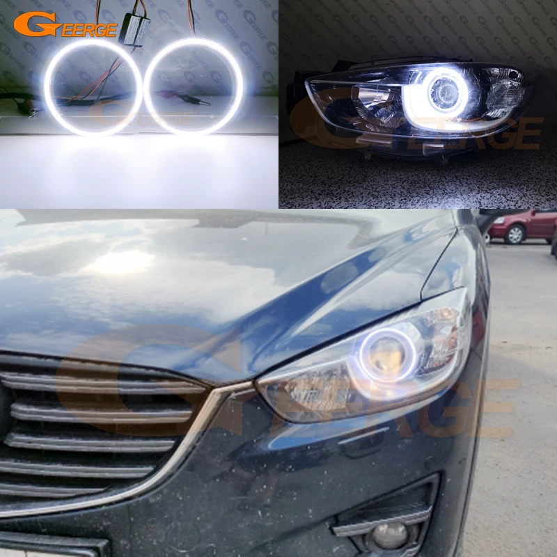 

For Mazda CX5 CX-5 CX 5 KE GH 2012 2013 2014 2015 Day Light Excellent Ultra Bright COB LED Angel Eyes Kit Halo Rings