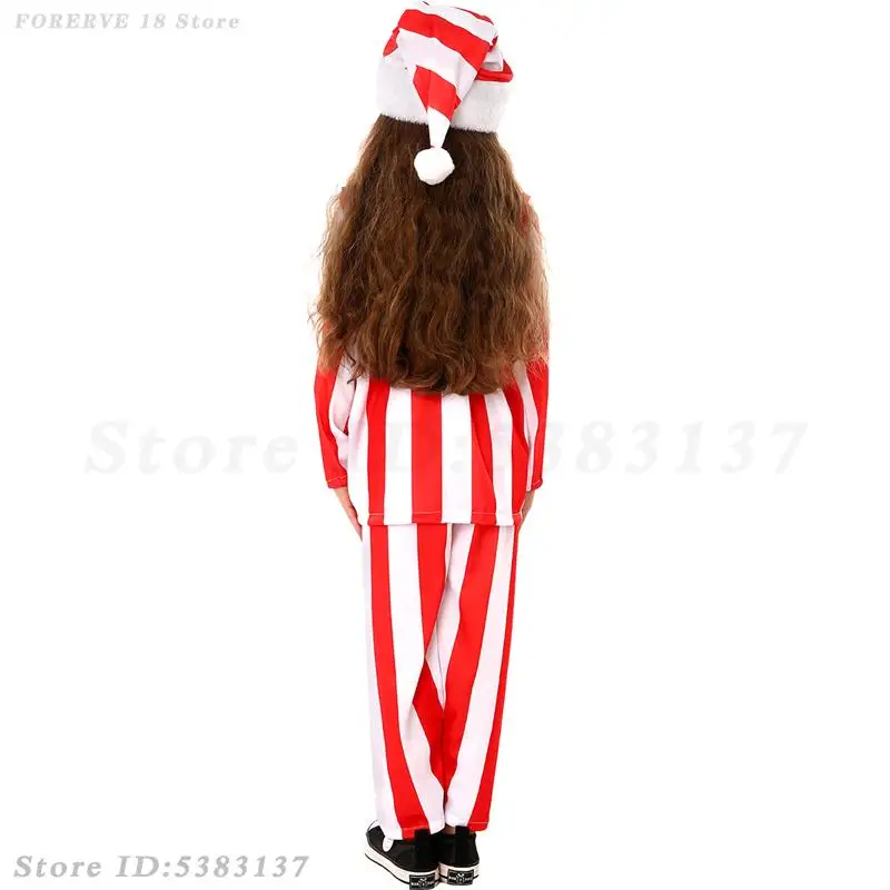 Abito da Babbo Natale per bambini, regalo di Natale, pigiama, per ragazzi e ragazze, Halloween, Natale, Capodanno, vestiti da festa, costume da spettacolo per bambini