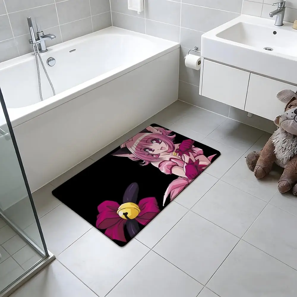 ANIME T-Tokyo M-Mew Mew Floor Mat Absorbent Floor Mat Non-Slip Entrance Rug for Bathrooms Restrooms and Toilets