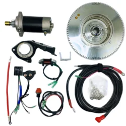 T30 ELECTRIC START KIT FOR YAMAHA F30HMHS/L HWL MHL 2 Stroke 496CC T25 E30 25HP 30HP OUTBOARD STARTER MOTOR FLYWHEEL CHARGE COIL