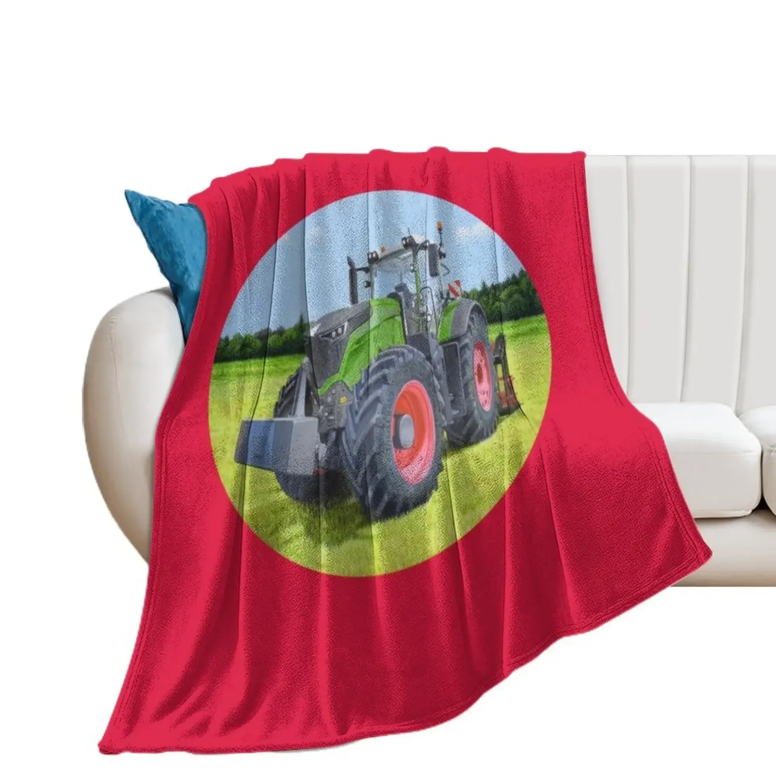 

Green Tractor in Field (red) Throw Blanket Giant Sofa Travel Luxury Thicken Blankets