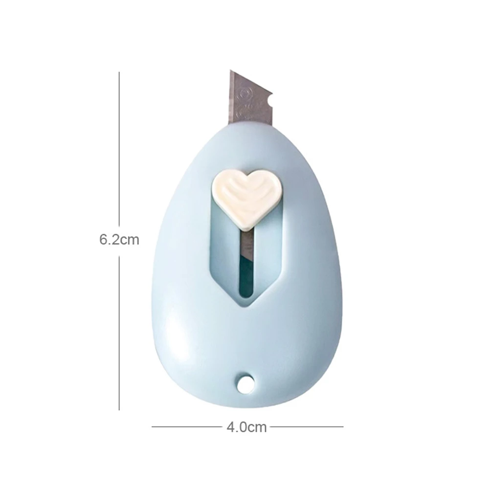 1 قطعة Lytwtw's Kawaii جيب صغير البيض الحب الفن سكّين متعدّد الاستخدامات صندوق سكين الة قطع الورق الحرفية التفاف إعادة الملء شفرة القرطاسية #4