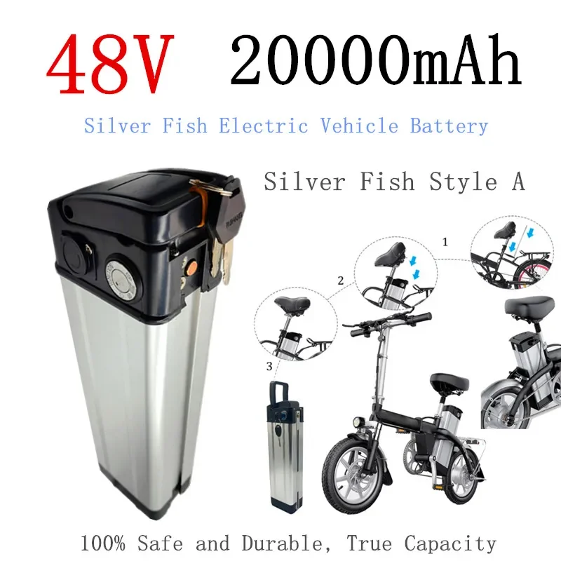 13 s5p 48V 20Ah bateria litowa do pojazdy elektryczne, rower składany, Silver Fish króla morza uniwersalna duża pojemność baterii