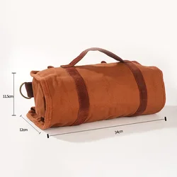 Portable 16A Canvas Bartender Tools Bag Leather Camping Handle Durable Tool Kit Shoulder Large Capacity Storage Pouch Organizer