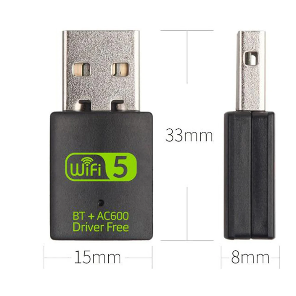 Bluetooth USB WiFi Adapter Dual Band 2.4Ghz 5Ghz USB Wireless Dongle Mini External Receiver for PC/Desktop/Computer