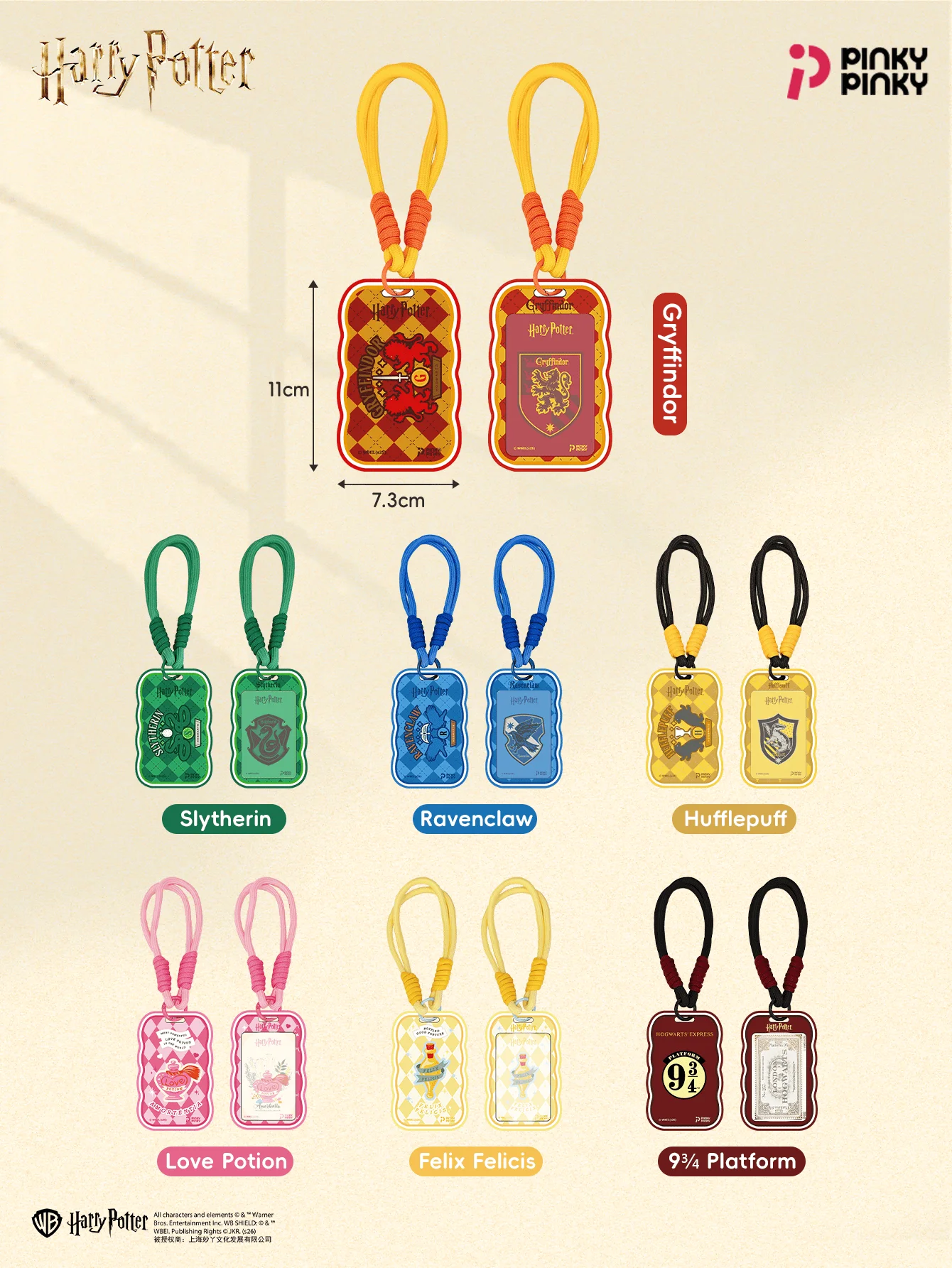 Pinky Harry Potter Card Holder Bag Charm Bus Card Protector for Commuting Outing Gifting for Fans Students&Office Workers