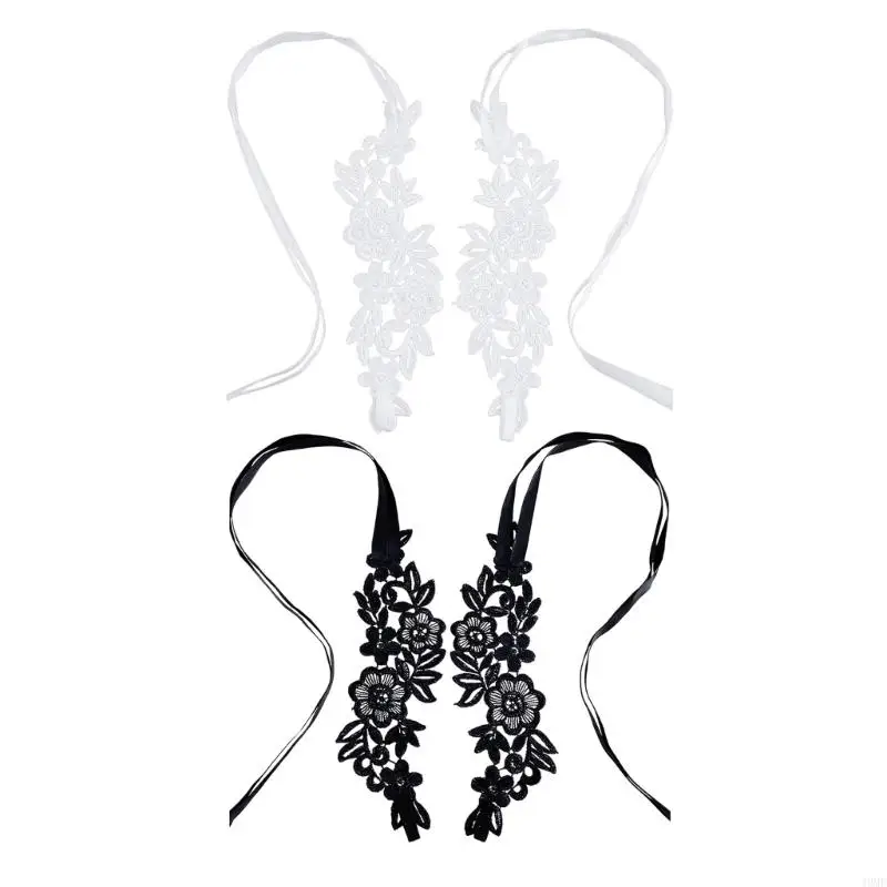 

49MF Кружевая вышивка с носками с кольцами с носками винтажных босой сандалии для женщин