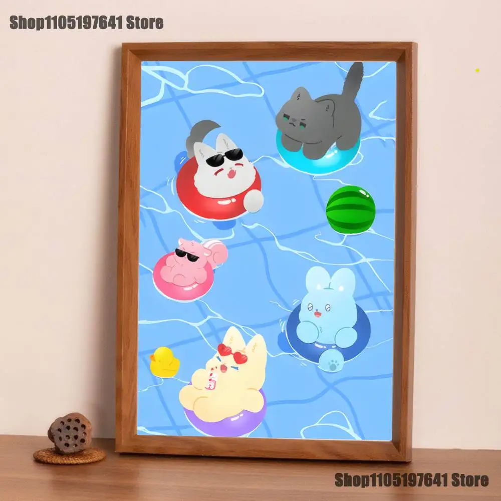 Plave Y-Yejun Noah B-Bamby-ES ملصق يطبع جدار صورة فنية اللوحة هدية غرفة المعيشة مطعم بار كبير ديسمبر ملصق #4