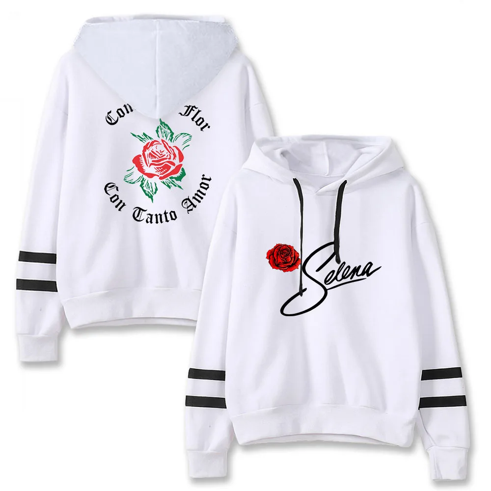 Hoodie solto de algodão para unissex, blusas de streetwear, streetwear com impressão de texto, Harajuku, Selena Quintanilla, primavera