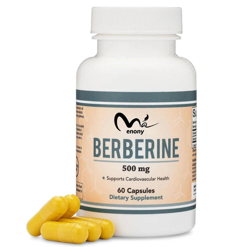 Suplemento Berberina 500mg, ativador AMPK 60 cápsulas apoia o envelhecimento saudável para vegetais, sem OGM, sem glúten