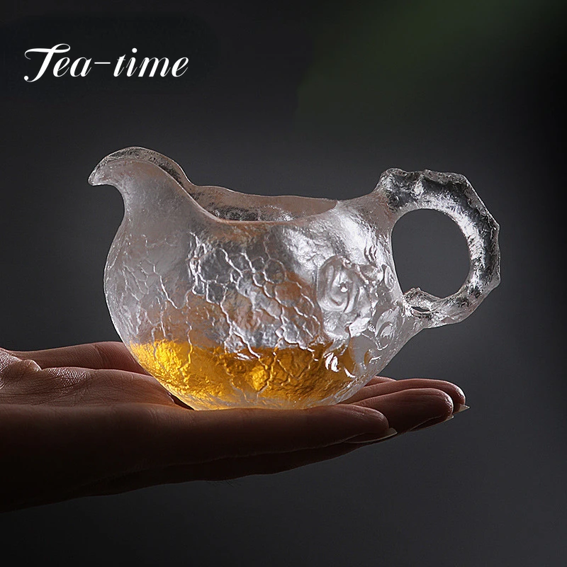 

Japanese Style Glazed Frozen Roasted Fair Cup Tea Dispenser Glass Tea Cup Kung Fu Cup Heat-resistant Glass Tea Sea Tea Set