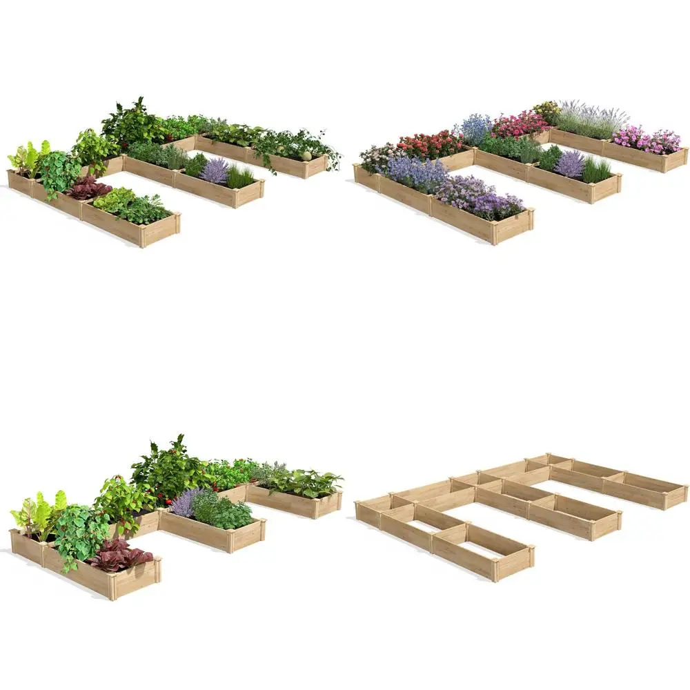 

Greens Fence, оригинальная садовая кровать с приподнятым кедом, электронная кровать 10 x 14 x 10,5 дюймов — сделано в США с североамериканским кедом