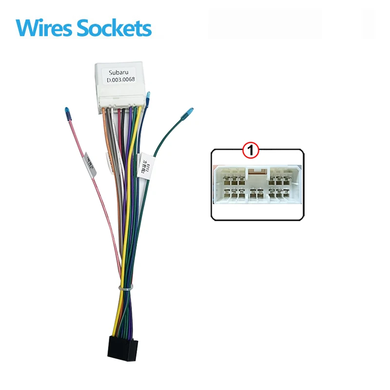 Kenvox سيارة 16pin الصوت الأسلاك تسخير لسوبارو فورستر امبريزا ليجاسي Outback ما بعد البيع ستيريو تركيب سلك محول #2