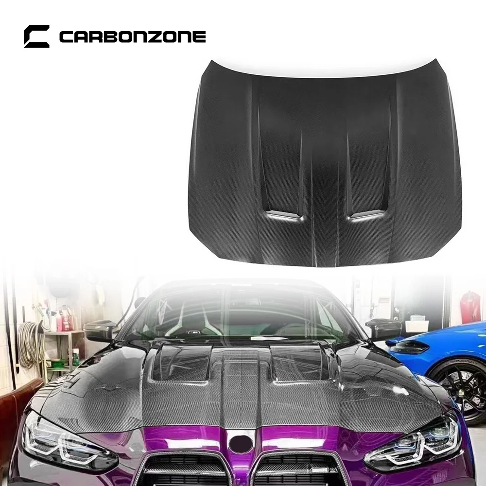 

Dry Carbon Fiber Engine Hood Bonnet Cover 2021-2024 for BMW M3 M4 G80 G82 Car 1pc Exterior Covers Body Kit Accessories