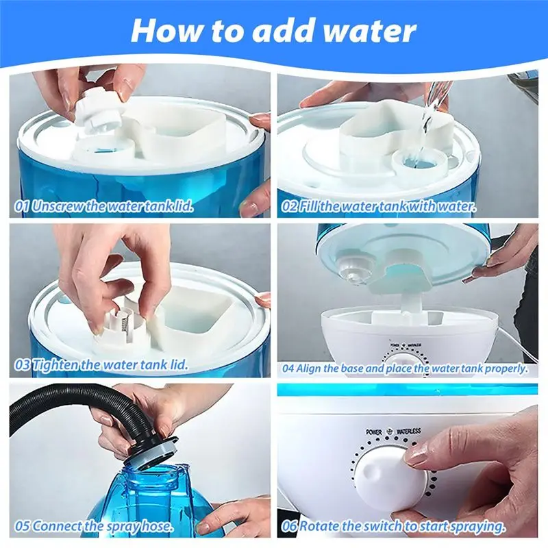 ABYP Mist Device 300 Ml/H, 4L Reptile Humidifier With 7 Color Night Light, Terrarium Functionality, European Power Adapter EU PL