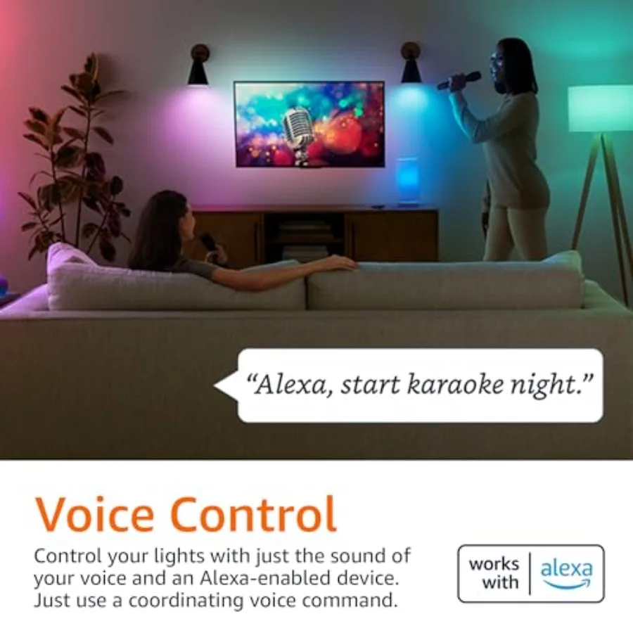 Smart A19 LED Light Bulb,,9W 60W Equivalent,800LM, Works with Alexa Only, 2.4 GHz Wi-Fi, No Hub Required, Energy Saving - view 4