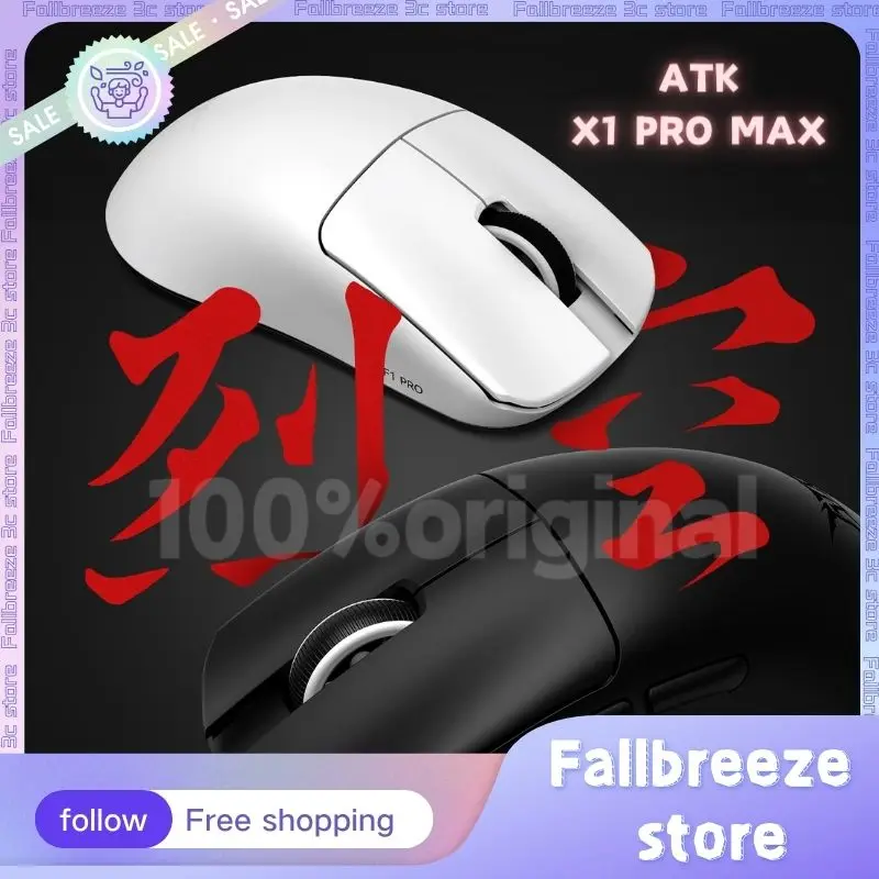 Atk X1 Pro Max 2 Mode Wireless Mouse X1 Ultra Bluetooth Mouse Lightweight 49g Paw3950/Ultra 8k Mouse Fps Office Gamer Mouse Gift