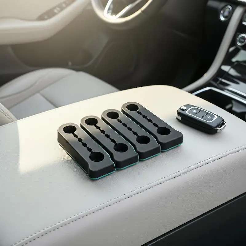 【CR】Car Door Lock Damper Buffer 4Pcs Noise Reduction Universal Seal Deadener Fit 2004-2024 Vehicles Anti Rattle Car Parts