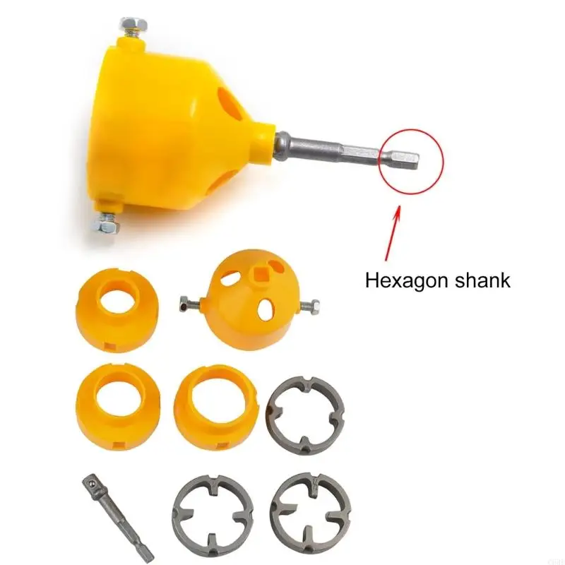 C63E 8PCS PVC Thread Maker Tool Drill Electric Drill to Pipe Threading Longters