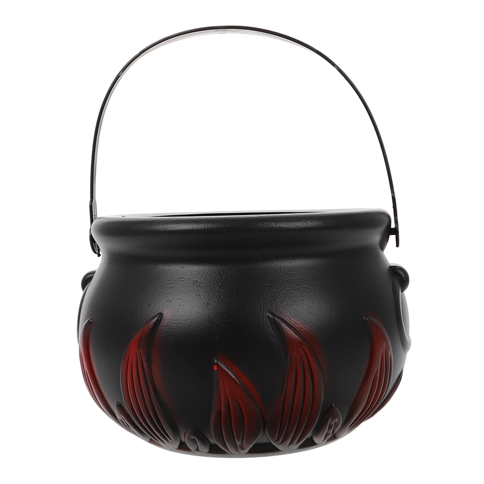 

Halloween Pumpkin Bucket Witch Flame Container Plastic Sweet Holder Decor Party Festive Atmosphere Lightweight Kids