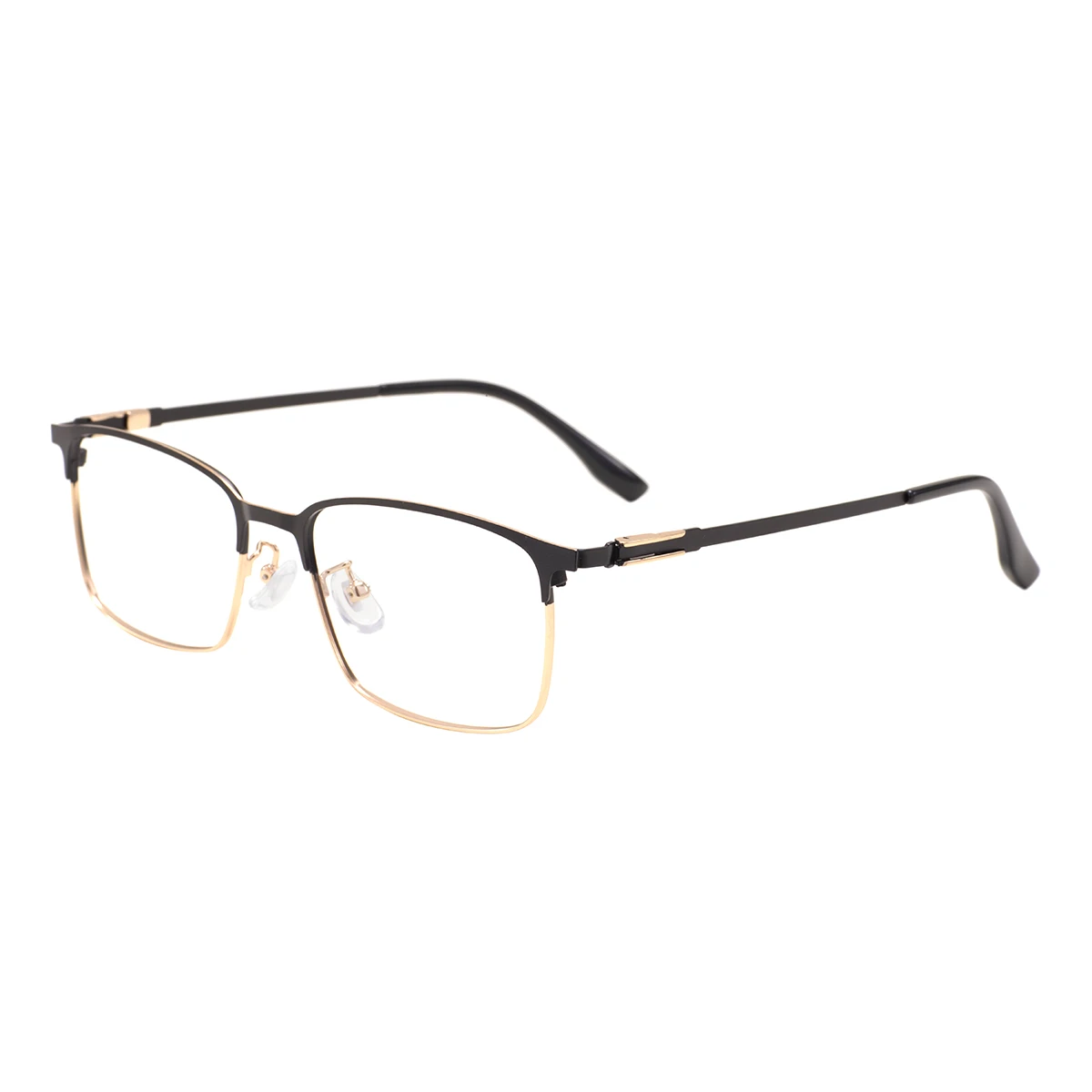 Gafas grandes de Metal de negocios para hombre, montura de gafas rectangulares grandes con borde completo y diseño distintivo para lentes graduadas ópticas