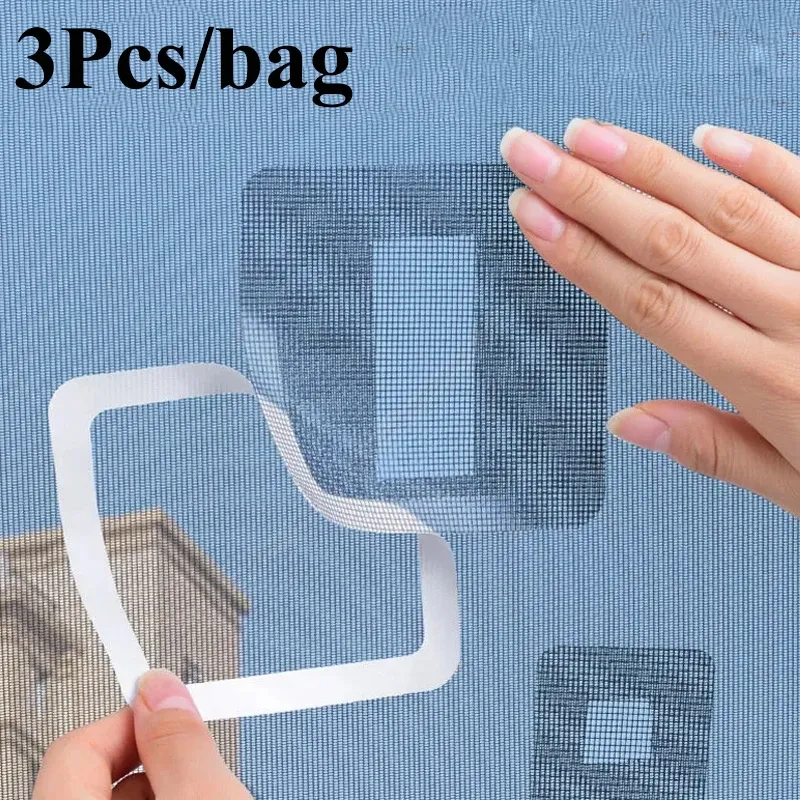  3/6Pcs Screen Window Repair Stickers Fastening Window Repairs Household Anti-Mosquito Fly Net Repair Window Screen Grid Stickers 