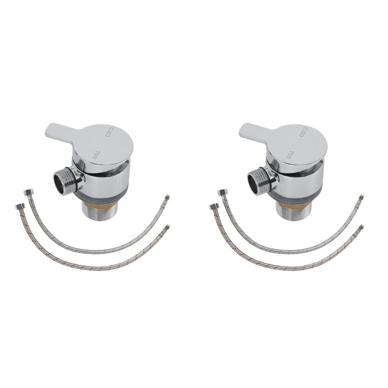 2X Shower Hose Valve Shower Faucet Hot & Cold Water Thermostatic Mixer Mixing Valve Suitable For RV And Yachts-M54K